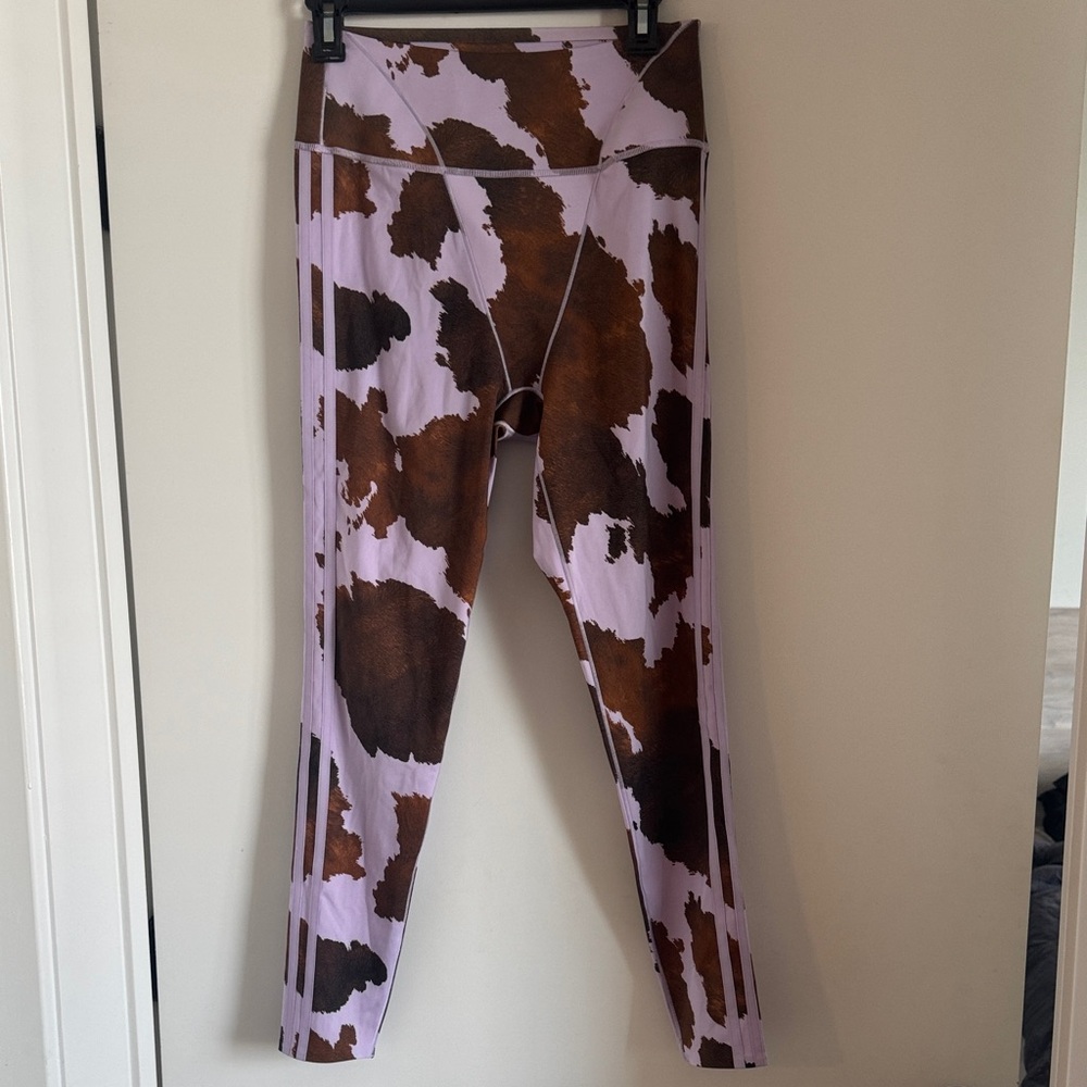 Ivy park cow print tights leggings size medium like new